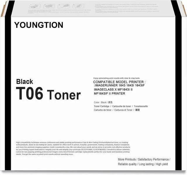Main image of T06 Black Toner Cartridge Replacement for Canon T06 3526C001AA High-Yield Toner Cartridge for imageRunner 1643 1643i 1643iF 1643P Printers (1Black)