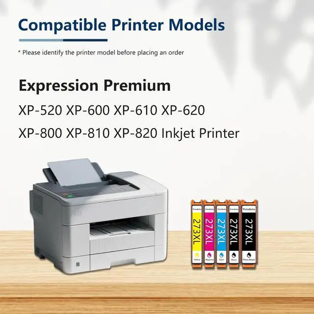 Alt view image 2 of 6 - 273XL High Yield Ink Cartridge Combo Pack Replacement for 273 273 XL Ink Cartridge to use with Expression Premium XP-520 XP-600 XP-610 XP-620 XP-800 XP-810 XP-820 Printer, BK/PBK/C/M/Y (5Pack)