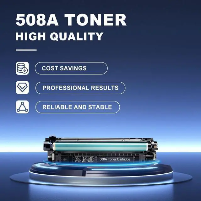 Alt view image 2 of 7 - 508A Toner Cartridges 4-Pack (BK/C/M/Y) Replacement for HP 508A Toner & 508A Ink, Compatible with Enterprise M552, M553, M553dn, MFP M577 M577dn Series Printer (CF360A, CF361A, CF362A, CF363A)