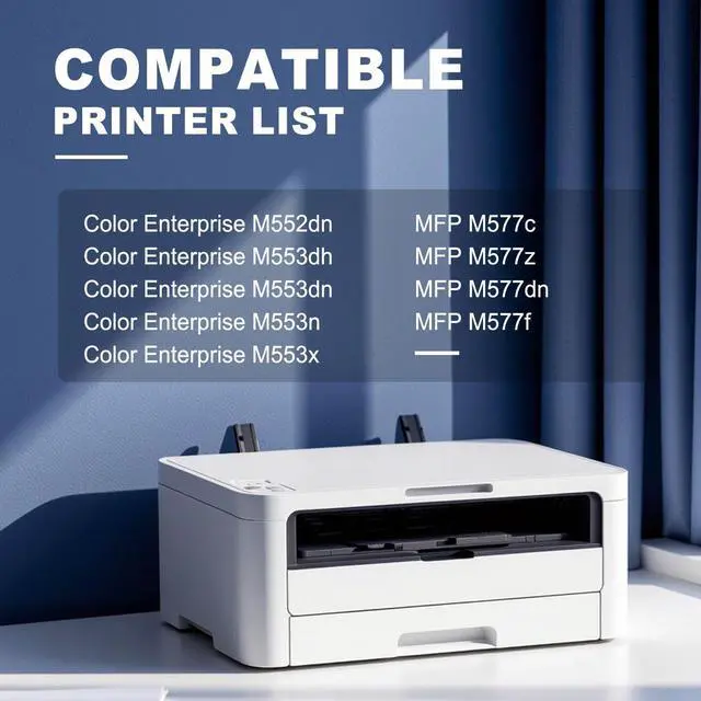 Alt view image 3 of 7 - 508A Toner Cartridges 4-Pack (BK/C/M/Y) Replacement for HP 508A Toner & 508A Ink, Compatible with Enterprise M552, M553, M553dn, MFP M577 M577dn Series Printer (CF360A, CF361A, CF362A, CF363A)