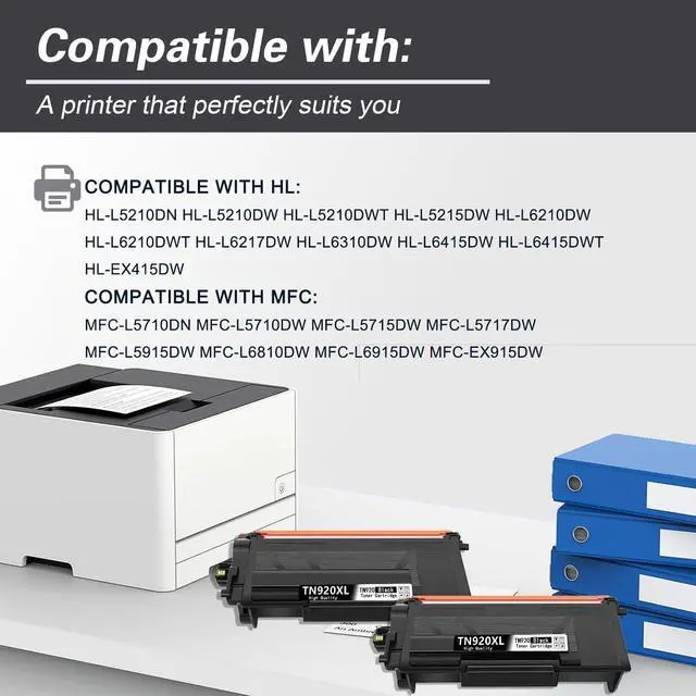 Alt view image 2 of 6 - TN920 TN920XL Toner Cartridge Replacement for Brother TN 920XL Toner High Yield Works with HL-L6210DW HL-L5210DW HL-L6210DWT HL-L5210DWT MFC-L6810DW HL-L5210DN HL-L6310DW Printer (2Black)