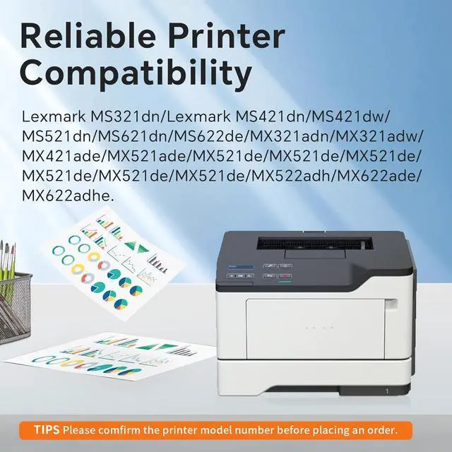 Alt view image 2 of 6 - 56F1H00 High Yield Toner Cartridge Replacement for Lexmark 56F1H00 56F1000 Work for Lexmark MS321 MS421 MS521 MS621 MS622 MX321 MX421 MX521 MX522 MX622 Laser Printer 15000 Pages 1 Pack