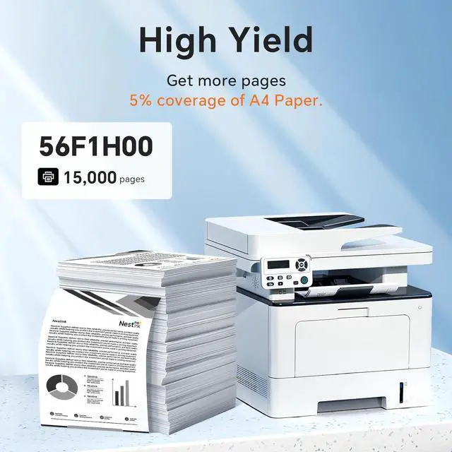 Alt view image 3 of 6 - 56F1H00 High Yield Toner Cartridge Replacement for Lexmark 56F1H00 56F1000 Work for Lexmark MS321 MS421 MS521 MS621 MS622 MX321 MX421 MX521 MX522 MX622 Laser Printer 15000 Pages 1 Pack