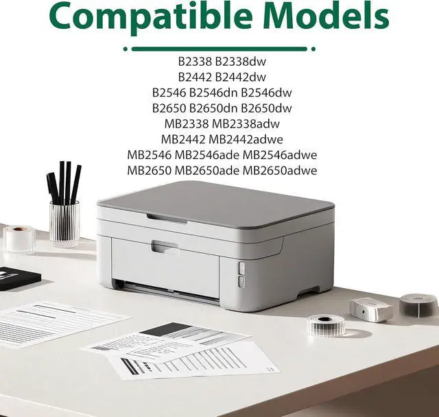 Alt view image 3 of 6 - Compatible B231000 Toner Cartridge Black Replacement for Lexmark B231000 Toner B2338 Work with B2338 B2442 B2546 B2650 MB2338 MB2442 MB2546 MB2650 Series Printer Black Toner, 3-Pack