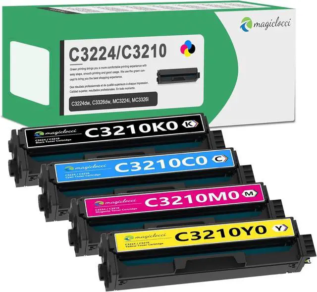 Main image of C3210 CMYK 4-Color Toner Cartridge Set - Compatible Replacement for Lexmark C3210C0, C3210K0, C3210M0, C3210Y0 Toner Cartridge work fit with C3224 C3326 C3426 MC3224 MC3326 MC3426 Printer[2,000 Pages]