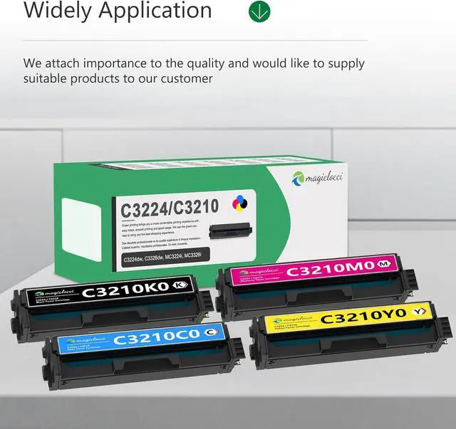 Alt view image 5 of 6 - C3210 CMYK 4-Color Toner Cartridge Set - Compatible Replacement for Lexmark C3210C0, C3210K0, C3210M0, C3210Y0 Toner Cartridge work fit with C3224 C3326 C3426 MC3224 MC3326 MC3426 Printer[2,000 Pages]