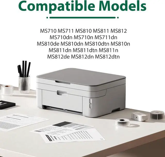 Alt view image 3 of 6 - 52D1X00 Toner Cartridges 521X Black 2-Pack High Yield (45,500 Pages) Replacement for Lexmark 52D1X00 Toner Remanufactured with MS710 MS711 MS810 MS811 MS812 Series Printer Black Toner