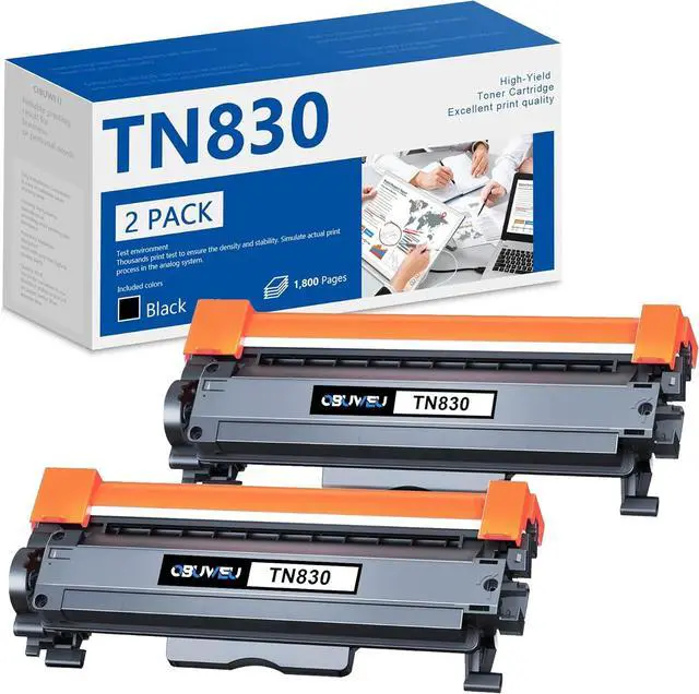 Main image of TN830 Toner Cartridge (Black, 2 Pack) Replacement for Brother TN830 TN-830 TN830XL to use with HL-L2460DW DCP-L2640DW HL-L2400D HL-L2480DW HL-L2405W MFC-L2820DW Printer