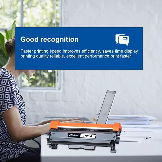 Alt view image 6 of 7 - TN830 Toner Cartridge (Black, 2 Pack) Replacement for Brother TN830 TN-830 TN830XL to use with HL-L2460DW DCP-L2640DW HL-L2400D HL-L2480DW HL-L2405W MFC-L2820DW Printer