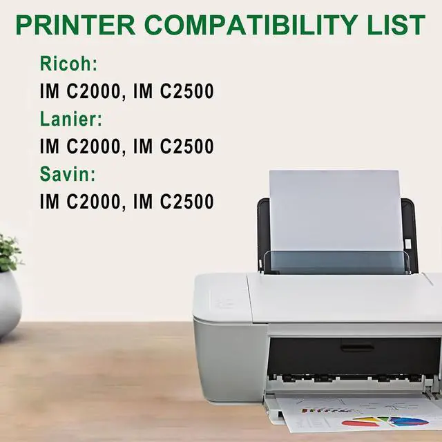 Alt view image 2 of 7 - IM C2000 IM C2500 Toner Cartridge High Capacity IMC2000 IMC2500 Compatible Replacement for Ricoh IM C2000 IM C2500 Printers, 842307 842308 842309 842310 4-Pack (Black, Cyan, Magenta, Yellow)