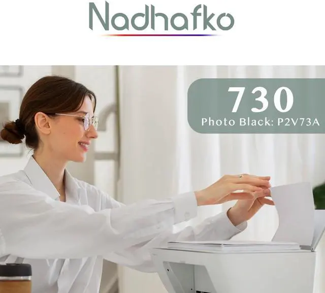 Alt view image 2 of 6 - Compatible Designjet 730 Ink Replacement for HP 730 Photo Black High Yield Ink Cartridge P2V73A for Designjet T1600 T1700 T2600 Printer (1 Pack)