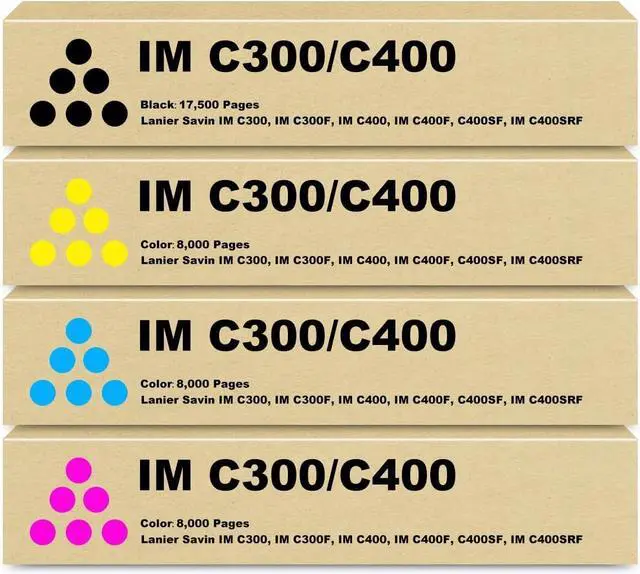 Main image of IMC300 IMC400 IM C300 IM C400 Toner Cartridges Extra High Yield 842370 842371 842372 842373 Replacement for Ricoh IM C300 IM C400 IM C300F IM C400F IM C400SF IM C400SRF Printer (4-Pack)