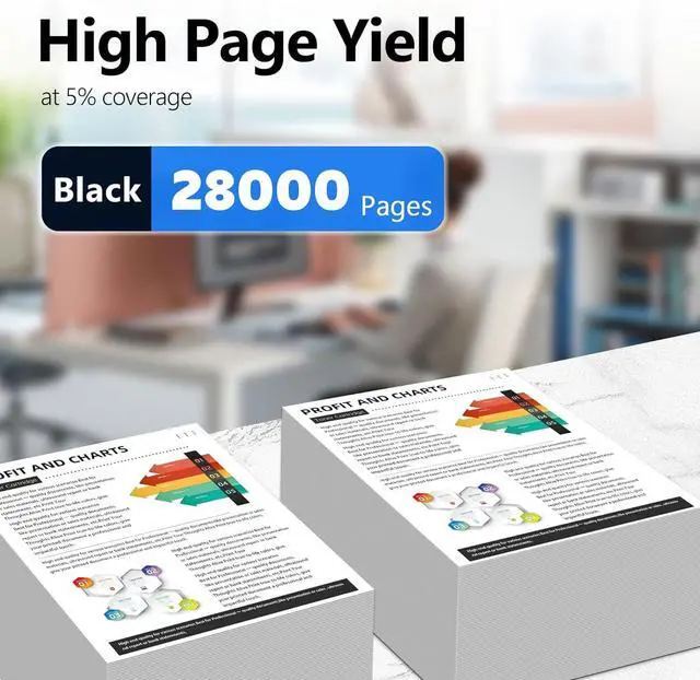 Alt view image 3 of 6 - 657X Black Toner Cartridge Compatible for HP 657X CF470X Works with Color Enterprise MFP M681 M682 Series (1 Black, 1-Pack)