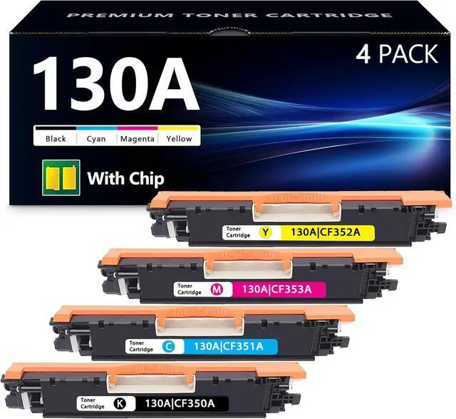 Main image of 130A CF350A Toner Cartridge Replacement for HP 130A CF350A CF351A CF352A CF353A for Laserjet Pro Color MFP M177fw M176n M177 M176 Printer (1 Black, 1 Cyan, 1 Magenta, 1 Yellow)
