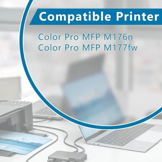 Alt view image 2 of 7 - 130A CF350A Toner Cartridge Replacement for HP 130A CF350A CF351A CF352A CF353A for Laserjet Pro Color MFP M177fw M176n M177 M176 Printer (1 Black, 1 Cyan, 1 Magenta, 1 Yellow)