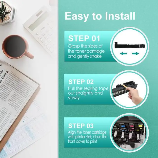 Alt view image 6 of 7 - High Yield Remanufactured 827A Toner Cartridge Replacement for HP CF300A CF301A CF302A CF303A for MFP M880 M880z M880z+ Printer (4-Pack), Black Cyan Yellow Magenta