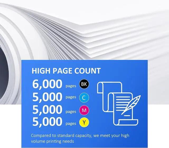 Alt view image 3 of 7 - 212A Toner Cartridges 5 Pack (with Chip) Replacement for HP 212A Color Enterprise Flow MFP M578c, M578z, M554dn, M555dn, M555x, MFP M578dn, M578f Printer