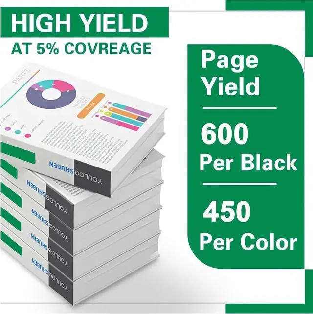 Alt view image 2 of 7 - 63xl Remanufactured Color Inkjet Ink Cartridge for Hp 63 63XL to use with Deskjet 1112 2132 2131 3630 3632 3633 3634 3636 3637 OfficeJet 3830 3831 3832 3833 Printer,Sets-1 Pack