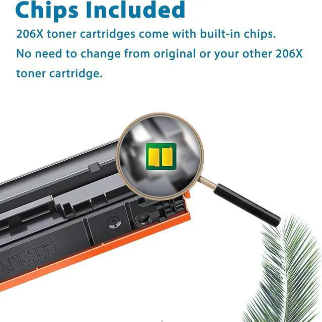 Alt view image 3 of 7 - 206X Black Toner Cartridges (with Chip) Compatible Replacement for HP 206X 206A Black Tonerfor HP Color Laserjet Pro MFP M283fdw M283cdw M283fdn M255dw M255nw Printer | W2110X Toner