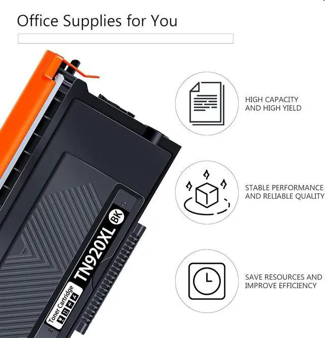 Alt view image 7 of 7 - TN920XL TN920 Toner Cartridge Black HL-L6210DW: (with Chip) Replacement for Brother TN-920XL TN-920 TN920XXL Work for HL-L6210DWT HL-L5210DN HL-L5210DW HL-L5210DWT Printer, High Yield 2 Pack