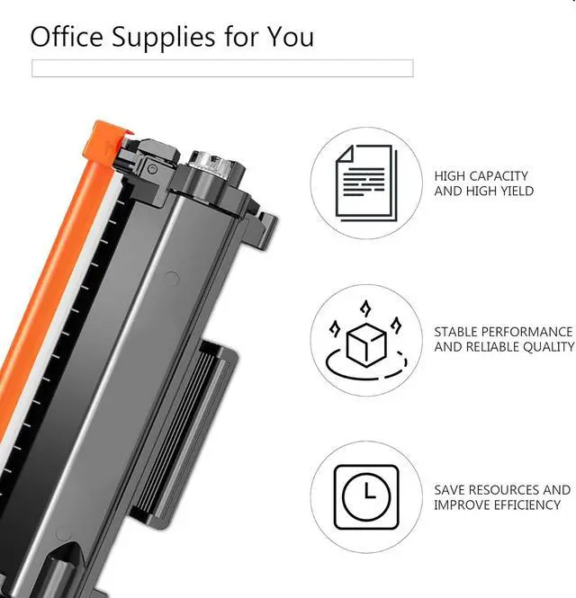 Alt view image 7 of 7 - 2 Pack TN-830 TN830 Toner - Replacement for Brother TN830 Black Toner Cartridge HL-L2460DW MFC-L2820DW DCP-L2640DW HL-L2405W HL-L2400D HL-L2480DW Printer, Print up to 1,600 Pages