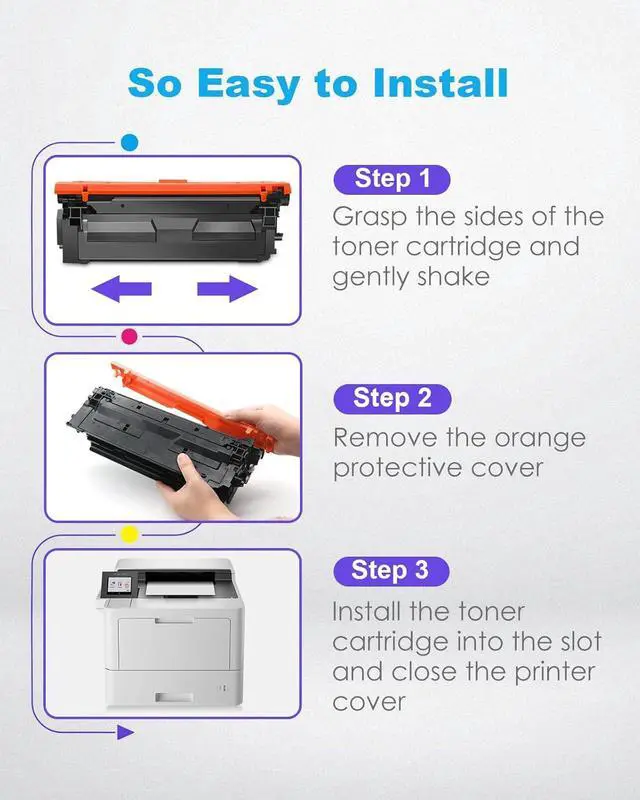 Alt view image 6 of 7 - KALOKING Remanufactured 508A 1 Pack High Capacity Toner Cartridge Compatible Replacement for HP 508 A 508X 508 X CF361A for M552dn M553dh M553n M577c M577z M577dn M577f Printer