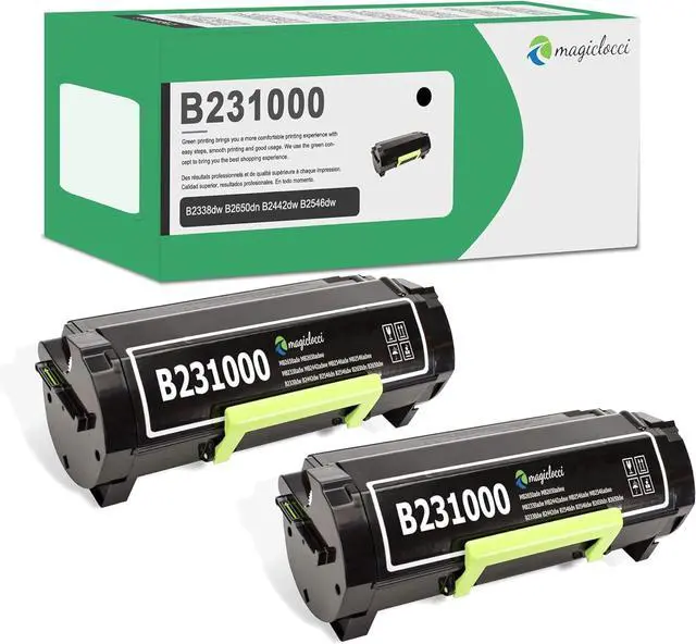 Main image of B231000 Black Toner Cartridge(2-Pack) - Compatible Replacement for Lexmark B231000 Toner Cartridge Work for B2650dn B2338dw B2442dw B2546dw B2650dw MB2338adw Printer