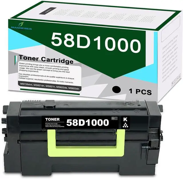 Main image of 58D1000 1-Black Toner Cartridge [8,000 Pages] - Compatible MS725 Toner Cartridge Replacement for Lexmark 58D1000 Toner Cartridge for C3326dw MC3326adwe, MC3326i Printer