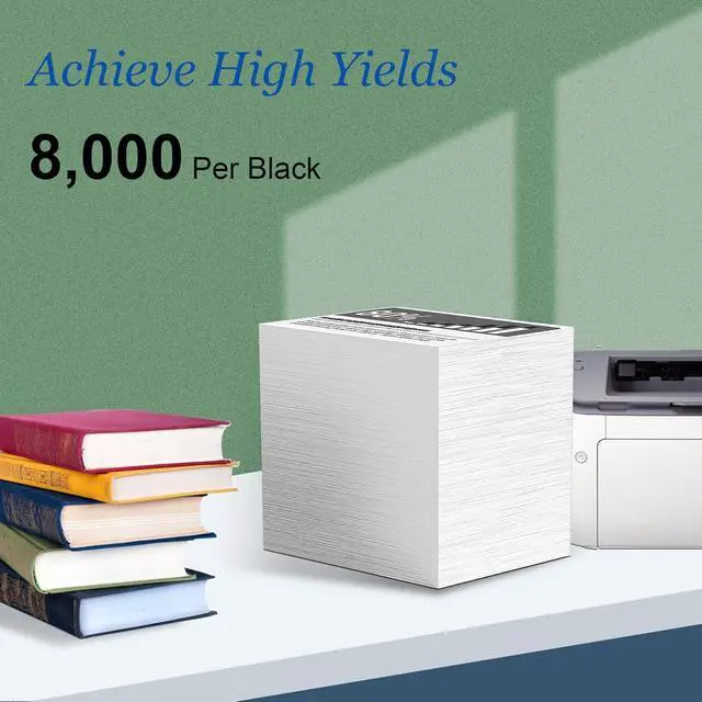 Alt view image 4 of 6 - 58D1000 1-Black Toner Cartridge [8,000 Pages] - Compatible MS725 Toner Cartridge Replacement for Lexmark 58D1000 Toner Cartridge for C3326dw MC3326adwe, MC3326i Printer