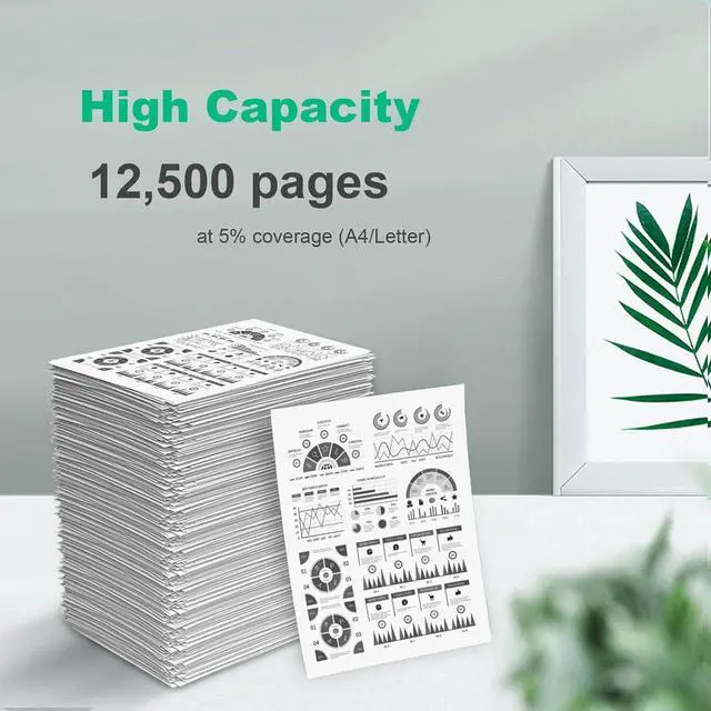 Alt view image 2 of 7 - Remanufactured Toner Cartridge Replacement for HP 508X 508A CF360X for Enterprise M552dn M553dh M553n Enterprise Flow MFP M577c M577z Enterprise MFP M577dn M577f Printers(2 Black)