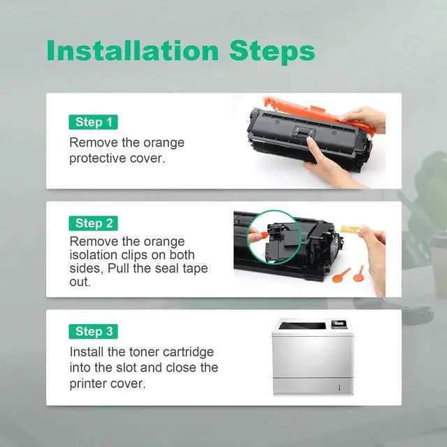 Alt view image 5 of 7 - Remanufactured Toner Cartridge Replacement for HP 508X 508A CF360X for Enterprise M552dn M553dh M553n Enterprise Flow MFP M577c M577z Enterprise MFP M577dn M577f Printers(2 Black)