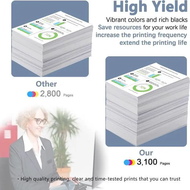 Alt view image 3 of 7 - TK-582 / TK582 Toner Cartridge (1-Pack, Yellow) - Compatible TK-582Y Yellow Toner Cartridge 1T02KTAUS0 (up to 3,100 Pages) Replacement for Kyocera FS-C5150DN P6021CDN Printer