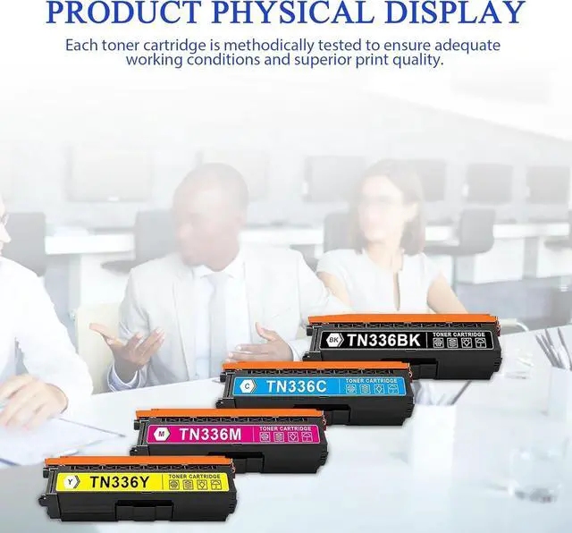 Alt view image 6 of 6 - TN336BK TN336C TN336M TN336Y Toner Cartridge Replacement for Brother TN336 TN-336 to use with HL-L8350CDW HL-L8250CDN MFC-L8850CDW Printer (4-Pack 1BK+1C+1M+1Y)
