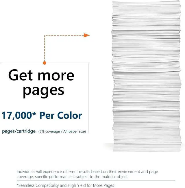 Alt view image 3 of 6 - (with Chip) 654A Yellow High Yield Toner Cartridge 1-Pack, CF332A Yellow Toner Replacement for HP 654A Toner Works with Color Laser Enterprise M680z, M651n, M651xh, M651dn; MFP M680f, M680dn Printer