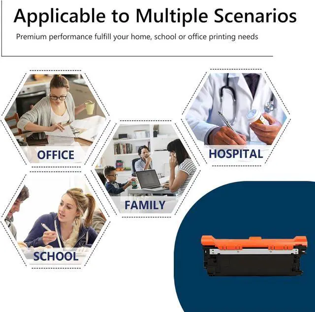 Alt view image 5 of 6 - (with Chip) 654A Yellow High Yield Toner Cartridge 1-Pack, CF332A Yellow Toner Replacement for HP 654A Toner Works with Color Laser Enterprise M680z, M651n, M651xh, M651dn; MFP M680f, M680dn Printer