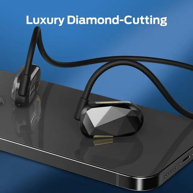 Alt view image 4 of 6 - Monster Aria Free Open Ear Headphones Air Conduction Headphone Sports, ENC Clear Talk Mic Bluetooth 5.3, Built-in Mic 8H Playtime IPX5 Resistant Headset for Running (Light Black)