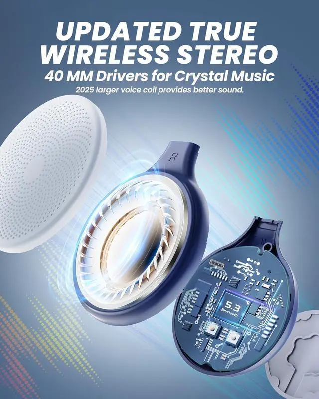 Alt view image 3 of 7 - OutdoorMaster Wireless Bluetooth 5.0 Ski Helmet Drop-in Headphones HD Speaker Chip Compatible with Audio-Ready Helmet with Built-in Mic for Motorcycling Easy Control Buttons IP45 Sweat-Resistance