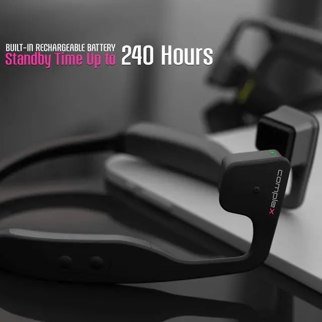 Alt view image 5 of 7 - Pyle Bluetooth Bone Conduction Headphones - Open Ear Stereo Sport Running Headset w/ Revolutionary Bone Induction Technology for Smart Cycling and Sports, Wireless Bluetooth Audio,Black (PSWBT550.5)