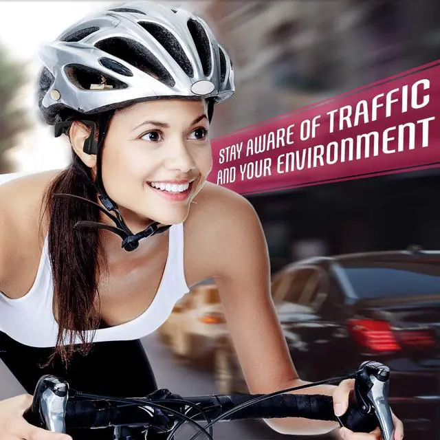 Alt view image 6 of 7 - Pyle Bluetooth Bone Conduction Headphones - Open Ear Stereo Sport Running Headset w/ Revolutionary Bone Induction Technology for Smart Cycling and Sports, Wireless Bluetooth Audio,Black (PSWBT550.5)