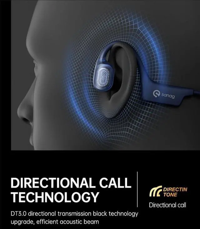 Alt view image 4 of 7 - YODZ Bone Conduction Headphones Wireless Sports Headset Bluetooth 5.0 Open Ear HiFi Stereo IPX67 Waterproof Earphone Noise Reduction with Mic, for Sports and Games,Pink