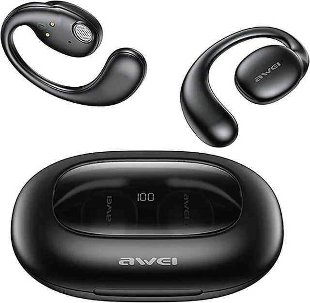 Main image of AWEI T80 Wireless Over Ear Earbuds Bluetooth Headphones 50hrs Play Back Sport Earphones IPX6 Waterproof Over-Ear Buds with Earhooks Built-in Mic Headset for TV, Mobile, Phones, Laptops