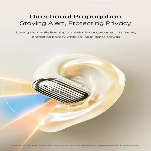 Alt view image 7 of 7 - AWEI T95 Wireless Earbuds Bluetooth Headphones 42hrs Play Back Sport Earphones IPX6 Waterproof Over-Ear Buds with Earhooks Built-in Mic Headset for Workout Suitable for TV,Mobile,Phones,Laptops Beige