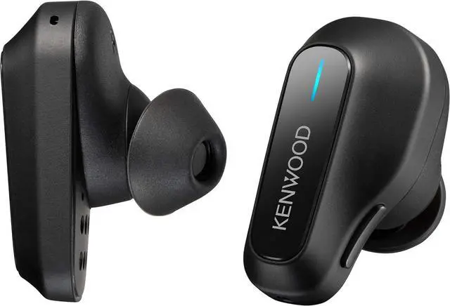 Kenwood WSA1/ G Smart Headset with Amazon Alexa or Google Integrated, Voice Enhancement Mode, Smart Microphone System, Earpilllows for Comfortable and Secure Fit, Charging Case, Qi Charging (Alexa)