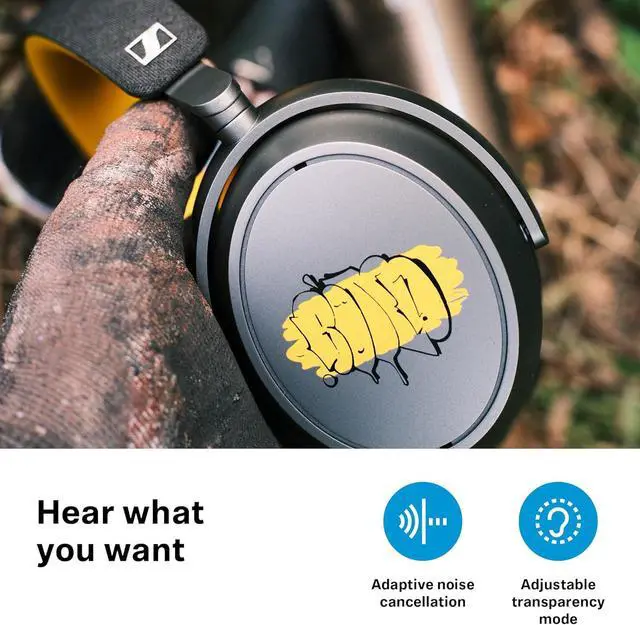 Alt view image 6 of 7 - Sennheiser MOMENTUM 4 Wireless Headphones - Bluetooth Headset for Crystal-Clear Calls, Adaptive Noise Cancellation, 60h Battery Life, Customizable Sound & Lightweight Folding Design  80th Anniversary