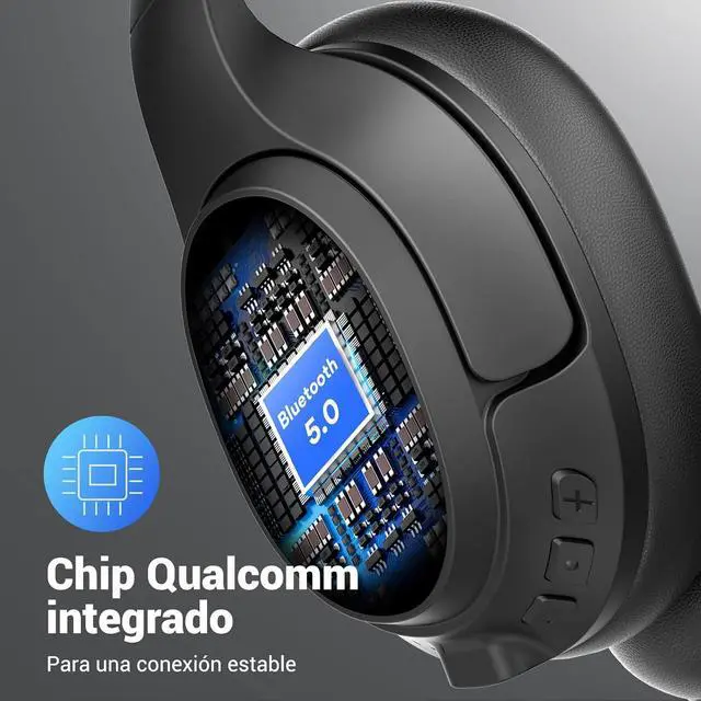 Alt view image 5 of 7 - Bluetooth Headset for PC, Wireless Computer Headphone with AI-Powered Environmental Noise Cancelling Microphone & 2.4G USB Dongle, 55H Playtime, Over Ear Comfort Office Headset for Work, Laptop, Zoom