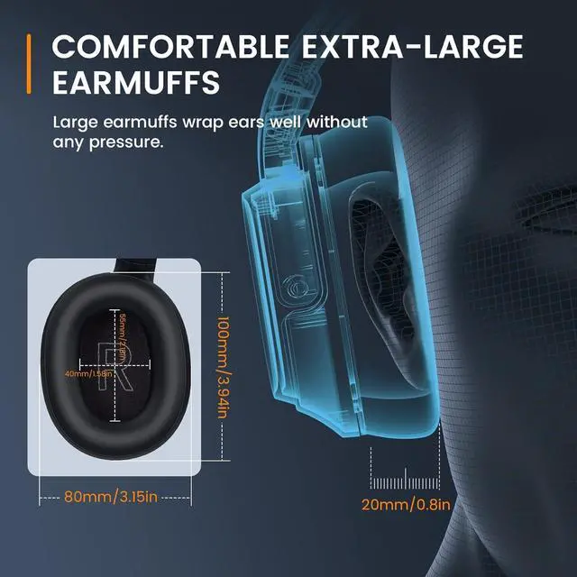 Alt view image 7 of 7 - Bluetooth Headset for PC, Wireless Computer Headphone with AI-Powered Environmental Noise Cancelling Microphone & 2.4G USB Dongle, 55H Playtime, Over Ear Comfort Office Headset for Work, Laptop, Zoom