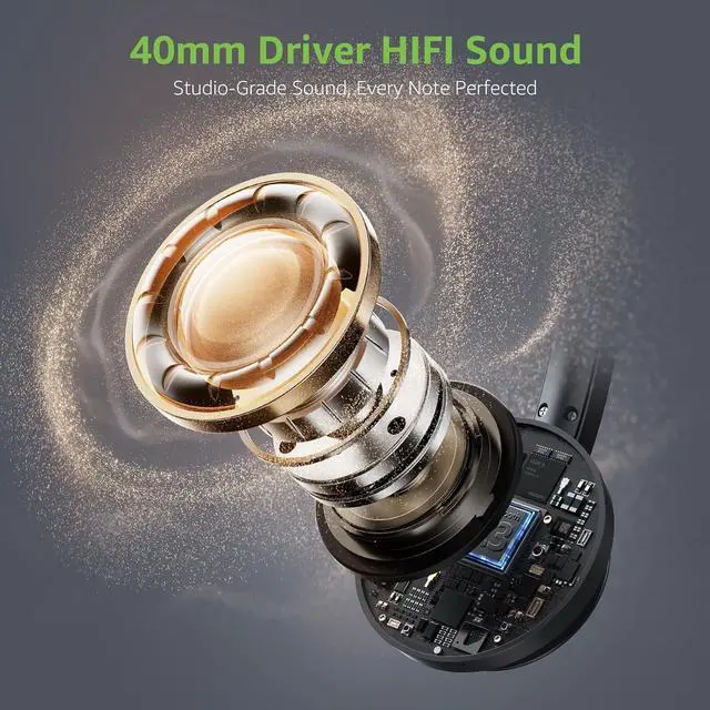 Alt view image 3 of 7 - acer Wireless Headset with Mic for Work - 2.4G Bluetooth 5.3 Dual Mode Headphones,36Hrs Battery,ENC Crystal-Clear Calls Mic,USB Dongle for PC,Bluetooth Headset for Phone/Tablet, Home/Call Center