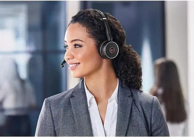 Alt view image 2 of 7 - Jabra Evolve 75 SE - MS Stereo Wireless Headset/Music Headphones Black