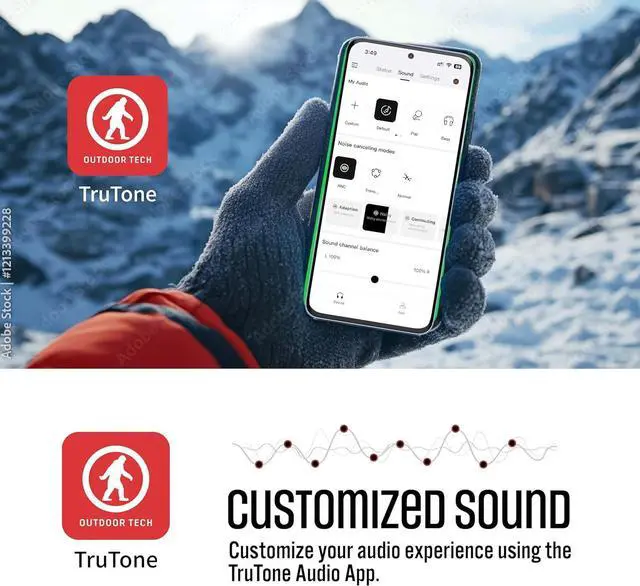 Alt view image 4 of 7 - Outdoor Tech - Chips XV Bluetooth Helmet Speakers - Universal Wireless Helmet Headphones for Ski - Snowboard - Bike - Powersports - Helmets