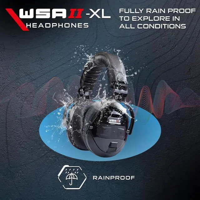 Alt view image 5 of 5 - XP METAL DETECTORS WSAII-XL Wireless Headphones for Deus II, Comfortable and Easy to Carry with Their Compact Design, Rainproof (IP68 3ft deep), Great for Noisy Environment
